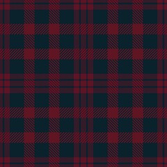  Tartan seamless pattern, red and dark blue, can be used in fashion design. Bedding, curtains, tablecloths
