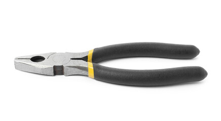 New combination pliers isolated on white. Construction tool