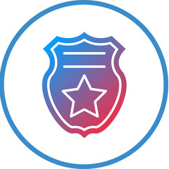 Police Badge Icon Style
