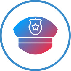 Police Cap Icon Style