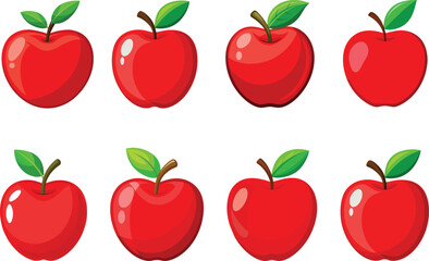 Set of Apple vector illustration 