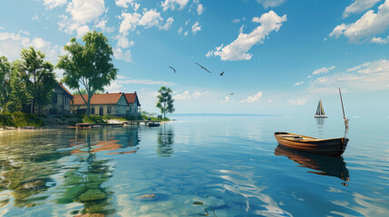 Obraz premium A small harbor