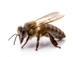 bee on white background