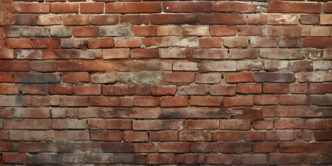 Obraz premium Old brick wall background discolored grunge texture or pattern for design.
