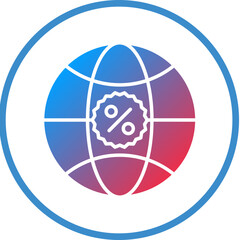 Worldwide Sale Icon Style