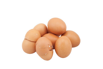 eggs isolated on white background