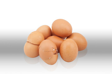 eggs isolated on white
