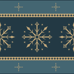 Flower seamless pattern yellow tone and ocean background set 7 number 10