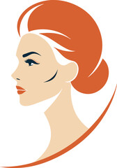 woman face logo design, Woman face icon vector. beauty logo design template, Beauty salon, and hair treatment silhouette logo