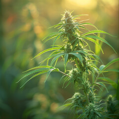 A close up illustration of the plant cannabis