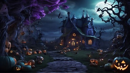 halloween scary background. suitable for posters, flyers, banners and backgrounds for Halloween party invitation cards.