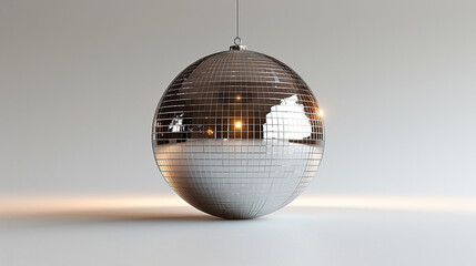 disco ball on a mirror