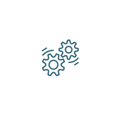 gear vector line icon , setting vector icon