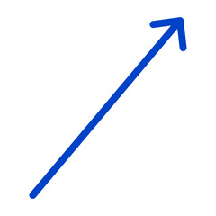 Blue Arrow Blue Skinny Arrow Blue Normal Arrow Minimal Arrow Isolated Arrow PNG