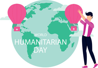 The boy is working on Humanitarian Day.