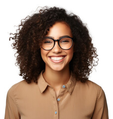 Obraz premium PNG Portrait glasses laughing smiling.