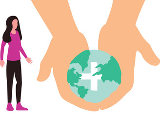 The girl is working for human welfare.