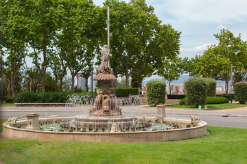 fountain in the park, in Barcelona