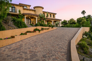 Exterior shot of a luxury home in Hidden Hills, California.