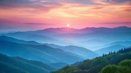Great Smoky Mountains National Park Scenic Sunrise