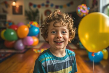 kid has a birthdayparty