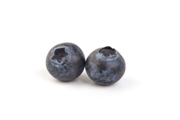 Blueberries, isolated on white background.