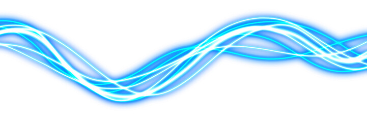 blue glowing line flow movement