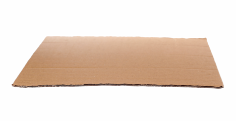 Cardboard scraps flying isolated on white background, clipping