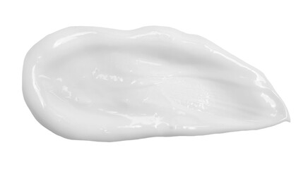 Cosmetic cream spread isolated on white, clipping path