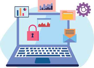 Laptop data is password protected.