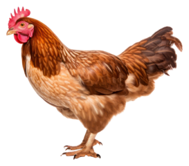PNG  Brown skinny chicken poultry animal bird.