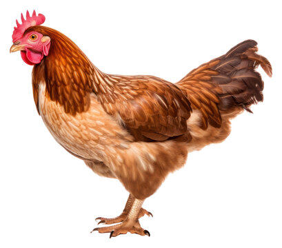 PNG  Brown skinny chicken poultry animal bird.