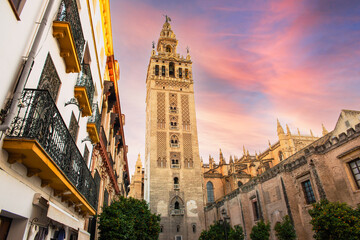 The Majestic Giralda Tower in the Heart of Seville