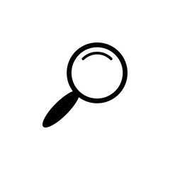 Magnifying Glass, Research Find flat vector icon. Simple solid symbol isolated on white background. Magnifying Glass, Research Find sign design template for web and mobile UI element