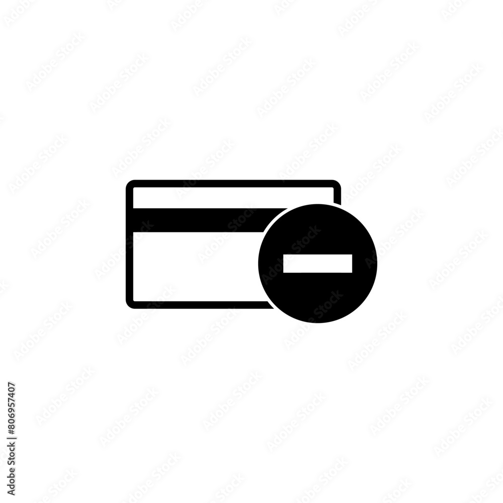 Aufkleber credit card expired flat vector icon. simple solid symbol isolated on white background. credit card 