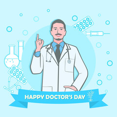 Vector world doctors day vector illustration for greeting card.