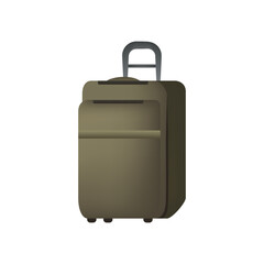 Travel bag case luggage icon. Realistic illustration of travel bag case luggage vector icon for web design isolated on white background. Suitcase flat icon vector