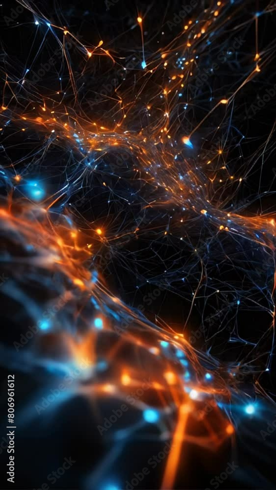 Poster abstract connection dots. digital background. digital connection abstract animation dots and lines o