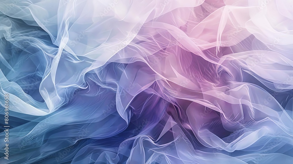 Poster abstract composition with transparent layers and ethereal colors featuring a isolated background, a 