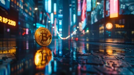 Bitcoin cryptocurrency electronic money graphics