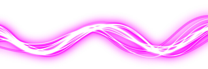 wavy pink light line futuristic element