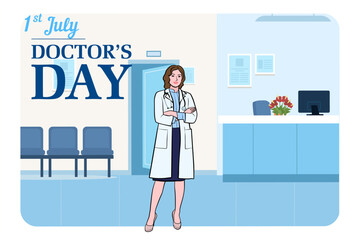 Vector world doctors day vector illustration for greeting card.