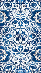 Obraz premium Traditional ornate portuguese tiles azulejos ,vector image