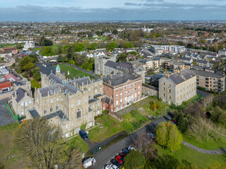 Aerial view of Loreto Abbey in Rathfarnham, Dublin, Ireland