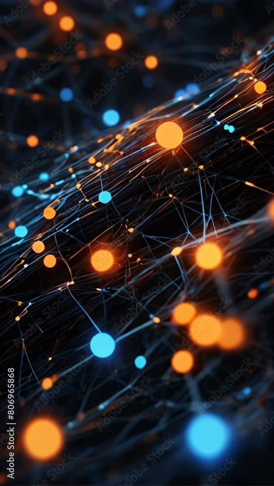 Poster abstract connection dots. digital background. digital connection abstract animation dots and lines o