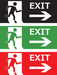 出口　非常口　exit 　アイコン