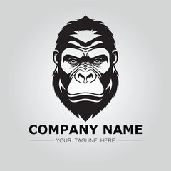 Gorilla symbol logo company vector image on the white background