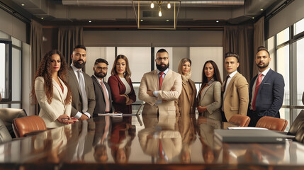 A bright and inspiring ad showcasing a multicultural team thriving in a collaborative office. Together, a diverse workforce builds a stronger future.