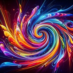 Fototapeta premium A colorful depiction of a spectrum spiral