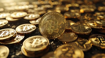 Bitcoin gold coins cryptocurrency money